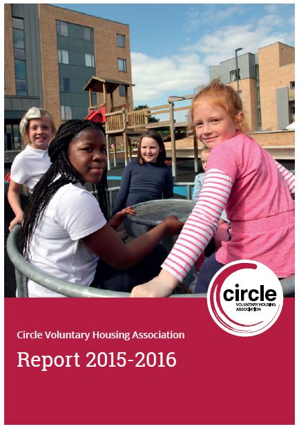 Front cover of Circle Voluntary Housing Association Annual Report 2015-2016