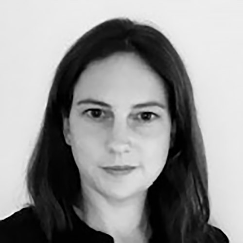 Black and white image of Board Member Gemma Kavanagh