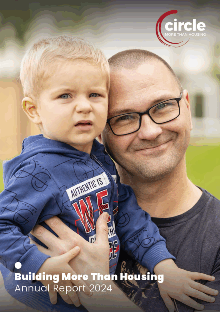 Circle's Annual Report 2024 front cover featuring a man holding his child.
